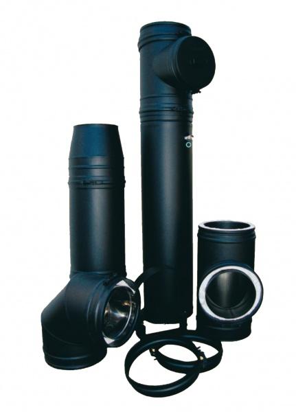 Комплект дымохода PERMETER (Черный и Серый) Эконом вариант,10 м