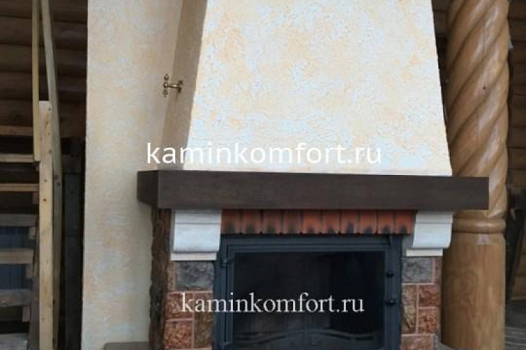 Камин из натурального камня с топкой KawMet