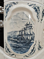 Изразцовый камин Истра центральный двухъярусный Голландия (комплект изразцов). Истра