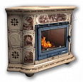 Камин изразцовый Прованс угловой Звери (комплект изразцов). Прованс