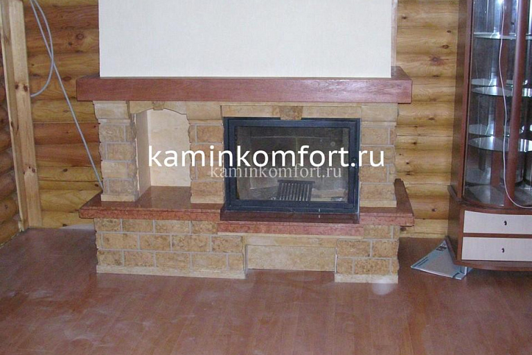 Камин в стиле "кантри" с топкой Spartherm