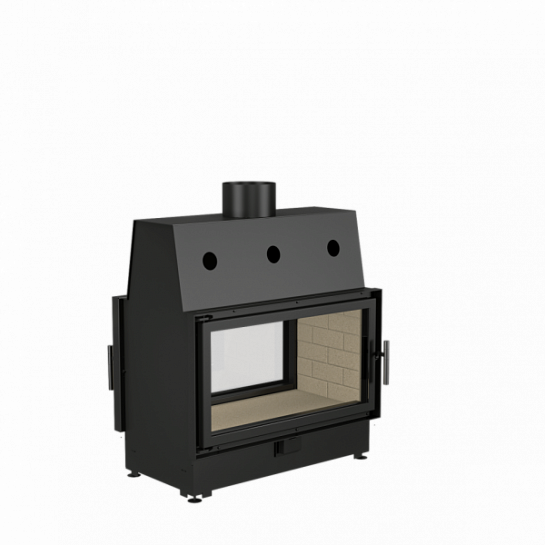 Топка ECT Double 90x51/V 15 кВт, 900/510, туннель, футеровка вермикулит. Echatech Fireplace Systems