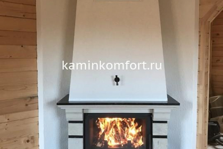 Монтаж камина Stimlex Seon с топкой Corno Nordflaime