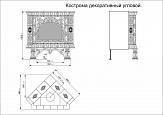 Электрический камин с изразцами Кострома угловой Апрель (комплект изразцов). Изразцовые камины декоративные с электроочагом