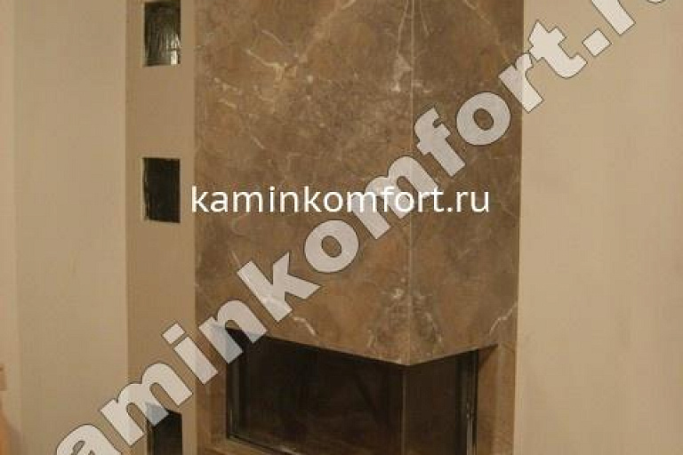 Пристенно угловой камин