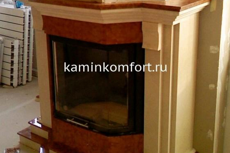 Каминный портал из мрамора Призма