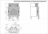 Электрический камин с изразцами Кострома угловой двухъярусный Октябрь (комплект изразцов)